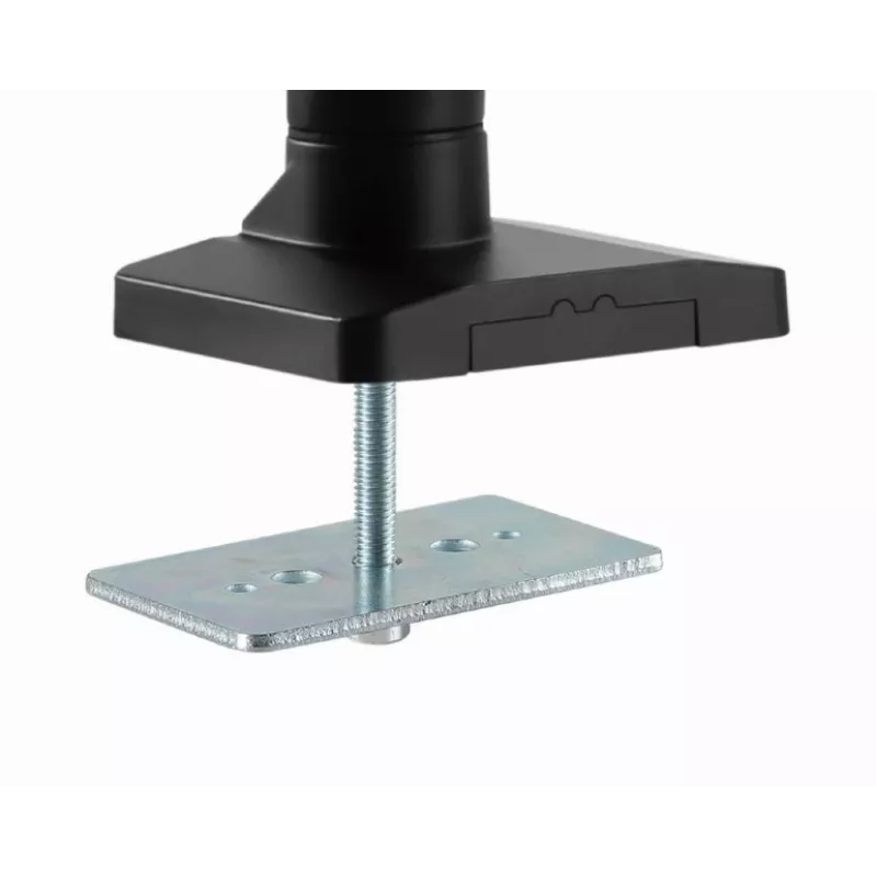 Soporte de escritorio para monitor GEMBIRD MA-DA3-03, 3 brazos, resorte de gas, VESA 75–100x100, soporta 3 pantallas de hasta 27 inch , máx. 18 kg, negro