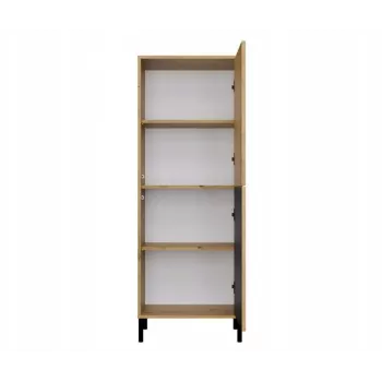 Vitrina KAMARO 2DK estrecha/GŁ roble ARTISAN