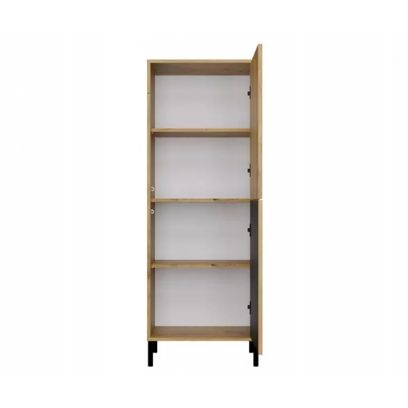 Vitrina KAMARO 2DK estrecha/GŁ roble ARTISAN