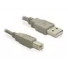 Cable USB DeLOCK 82216 USB 2.0 3 m USB A USB B gris