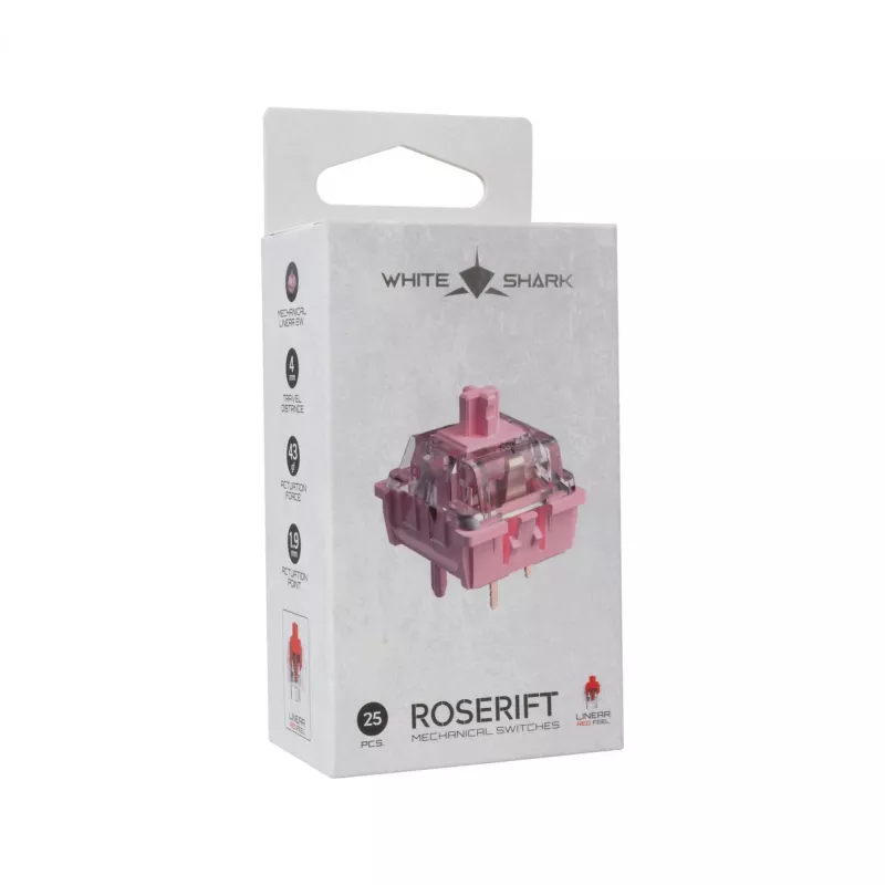 White Shark Roserift interruptores mecánicos para teclado, 25 uds.