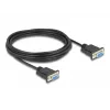 Delock cable RS-232 serie D-Sub9 conector hembra a conector hembra con carcasa de conector estrecha 5 m