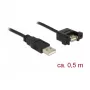 Cable USB DeLOCK 85461 USB 2.0 0,5 m negro