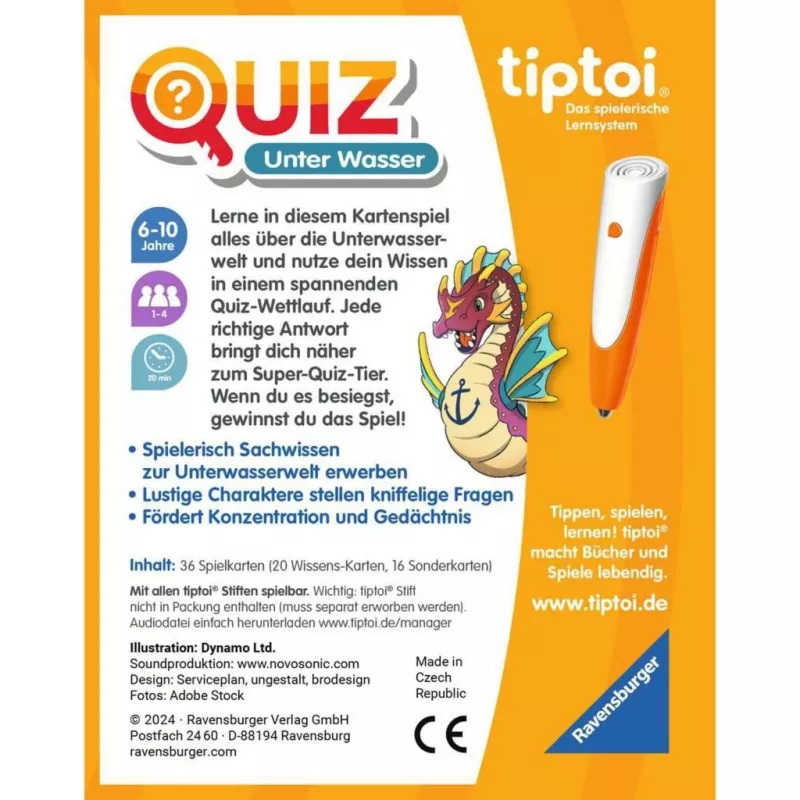 tiptoi Quiz Unterwasser, juego de preguntas