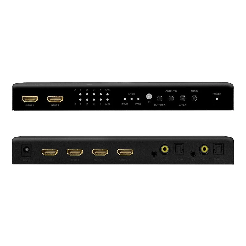 Conmutador HDMI 4x2 puertos 4K/60Hz