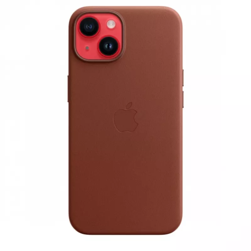 Apple | Funda de piel de 14 con MagSafe | Funda con MagSafe | Apple | iPhone 14 | Piel | Umber