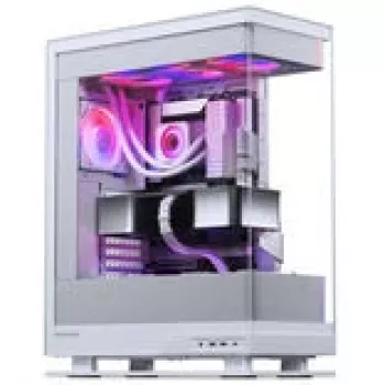 Caja de PC PHANTEKS Evolv X2 Matrix, torre Midi, E-ATX, cristal templado, Matrix LED – blanca