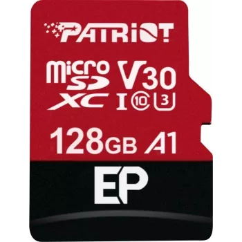 Tarjeta microSDXC PATRIOT 128 GB Clase 10 U3 V30, lectura 100 MB/s, escritura 80 MB/s, microSDXC