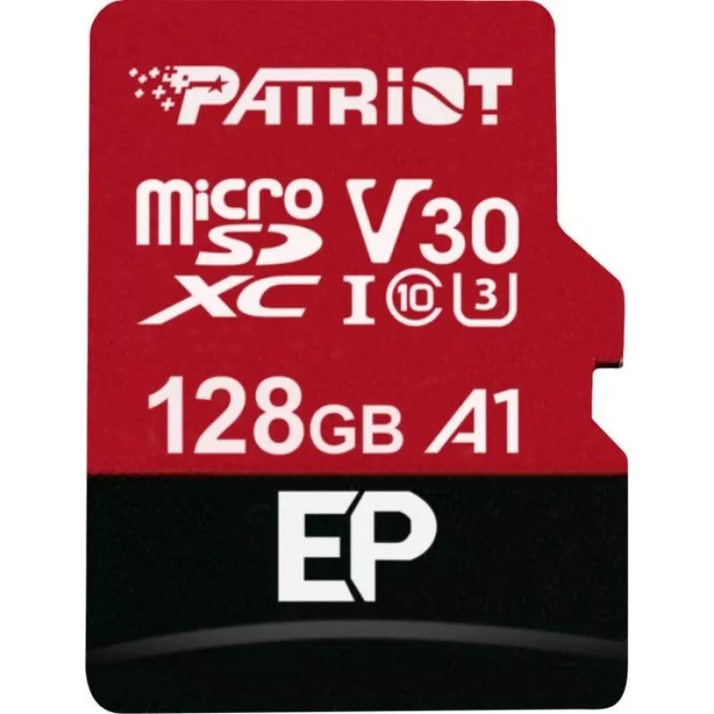 Tarjeta microSDXC PATRIOT 128 GB Clase 10 U3 V30, lectura 100 MB/s, escritura 80 MB/s, microSDXC