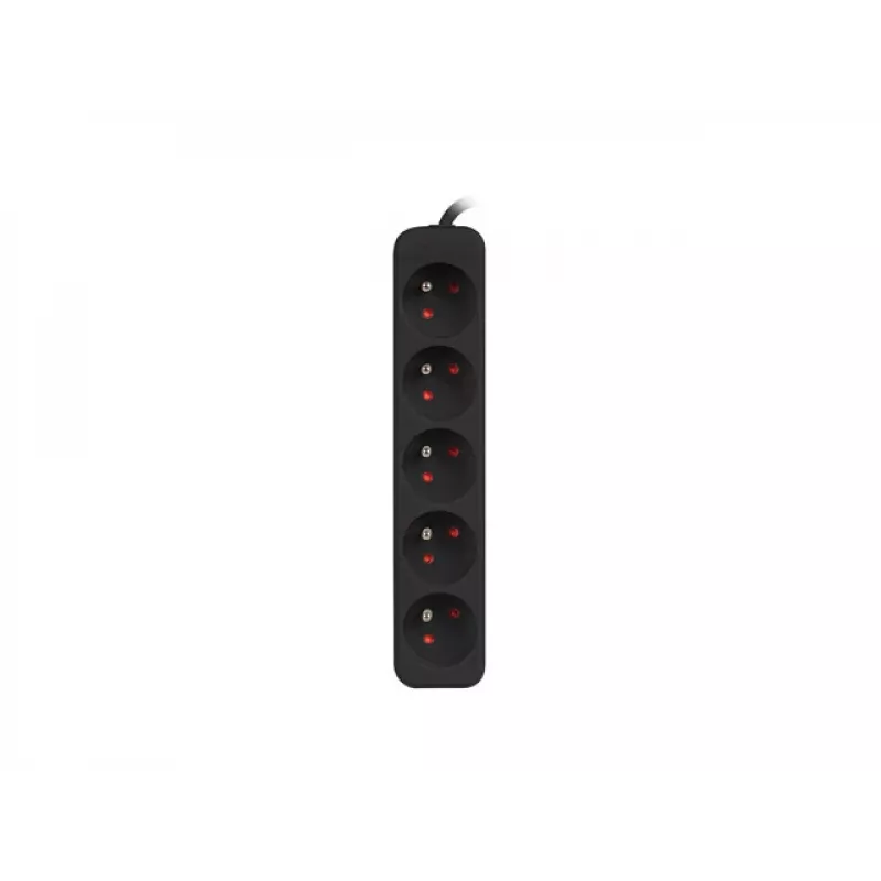 Regleta de enchufes Lanberg PS0-05E-0150-BK 1,5 m 5 salidas AC para interior negra
