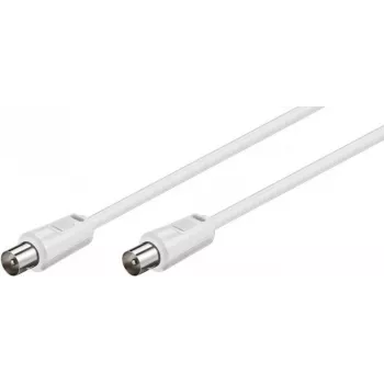 Wentronic Goobay Cable de conexión de antena, blanco, 1,5 m - conector macho IEC/coaxial conector macho IEC/coaxial (68145)