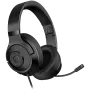 LORGAR Noah 101, Auriculares gaming con micrófono, conexión jack de 3,5 mm, longitud del cable 2 m, diseño plegable, almohadillas de piel sintética PU, tamaño: 185*195*80 mm, 0,245 kg, negro
