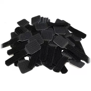 Soporte de pared para cables de velcro LABEL THE CABLE PRO, set de 50 uds. - negro