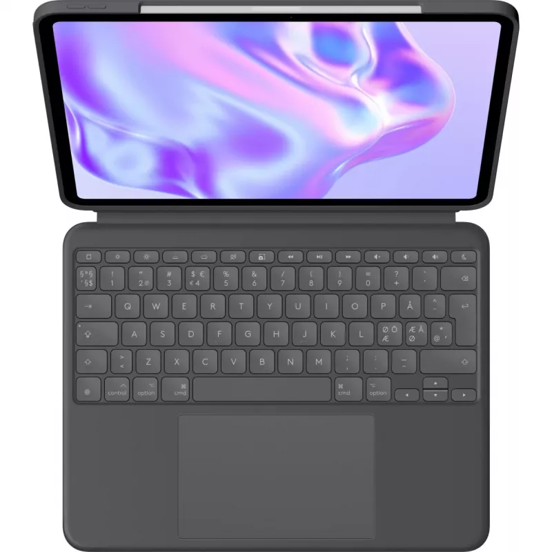 Logitech Combo Touch - teclado y funda folio - con trackpad - retroiluminado - Apple Smart connector - QWERTY - nórdico (danés/finés/noruego)