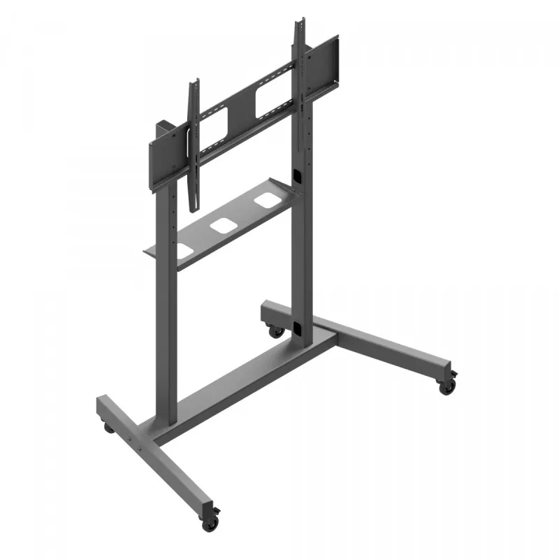 Soporte móvil para monitor EDBAK TR19 para pantallas de hasta 130 kg, bandeja 1000×600 mm