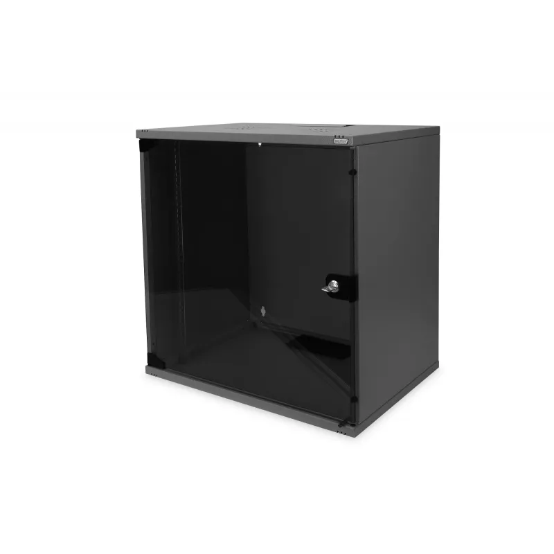 DIGITUS Professional - carcasa - SOHO, sin montar - 540x400 mm (an x pr) - apta para montaje en pared - negro, RAL 9005 - 12U - 48,3 cm (19 inch) (DN-19 12-U-S-SW)