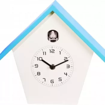 NeXtime Reloj 3108bl Birdy, 24,5x25,5x9,8 cm, pared, azul/blanco