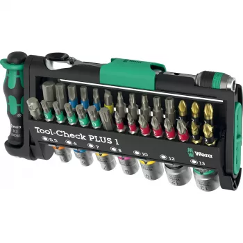 Wera Tool-Check Plus 1 mini carraca, set de vasos y puntas, 39 piezas (05049055001)