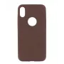 Funda protectora Tellur fina de piel sintética para iPhone X/XS — marrón