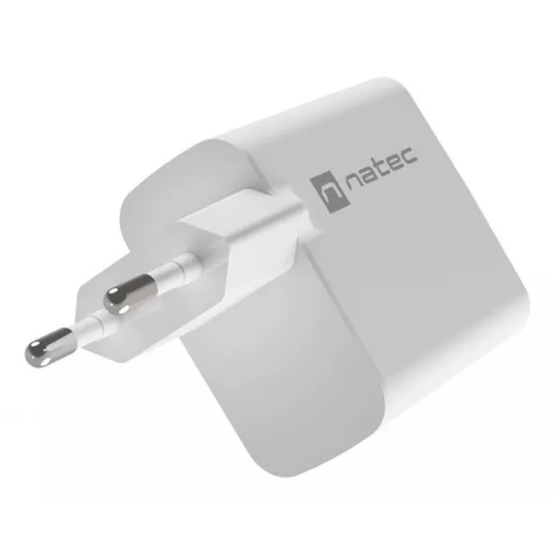 Cargador para dispositivos móviles NATEC NUC-2144 universal blanco CA carga rápida interior