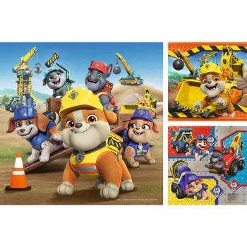 Conjunto de puzles infantiles Ravensburger Rubble & Crew vehículos de trabajo — 3 puzles × 49 piezas
