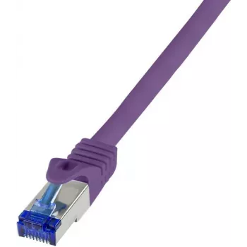 Logilink Professional Ultraflex - cable de parcheo - RJ-45 (M) a RJ-45 (M) - 50 cm - 6 mm - S/FTP - cable bruto Cat.7 (cable) / CAT 6a (puertos) - libre de halógenos, moldeado, alivio de tracción - morado