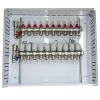 Colector de suelo radiante, 10 circuitos, con actuadores termostáticos NC AC230V y caudalímetros