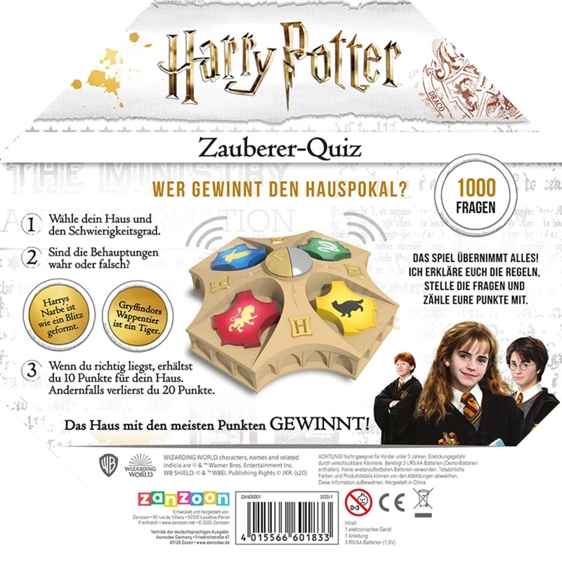 Harry Potter Quiz de magos, juego de preguntas