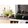 Staub La Cocotte 33 cm olla de asar ovalada de hierro fundido, verde albahaca