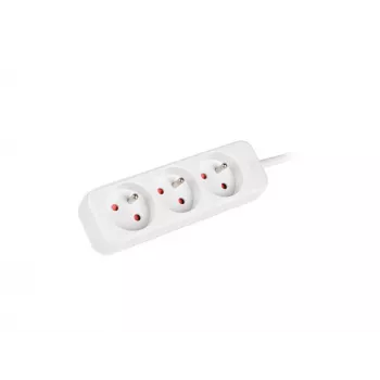 Alargador LANBERG PS0-03E-0300-W 3M Blanco 3X 230V DE COBRE PURO