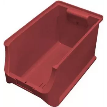 Caja de almacenamiento allit ProfiPlus 4H 205x200x355 mm roja – organizador de piezas pequeñas de plástico apilable