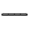 Patch panel 1U LANBERG PPUA-1024-B, 24 puertos, Cat6a, U/UTP, rack 1U, profundidad 102 mm, metal, negro