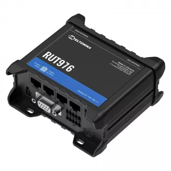 Router Teltonika RUT976 Redcap 5G, 5G, Wi-Fi 4, Dual SIM, 4x FE LAN, RS232, RS485