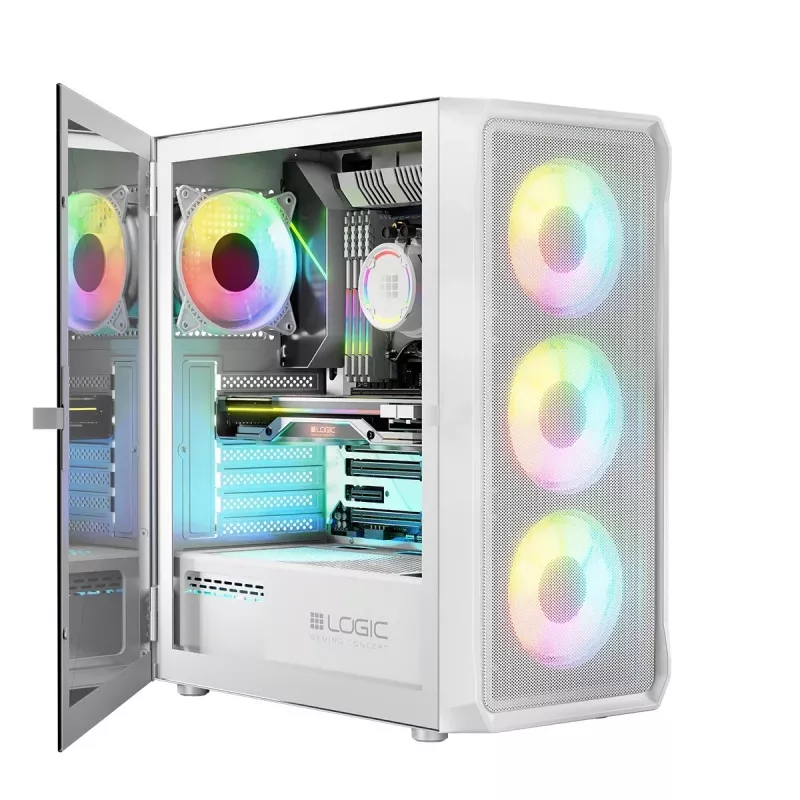 Carcasa Logic PORTOS ARGB MINIDI USB 3.0 Blanca
