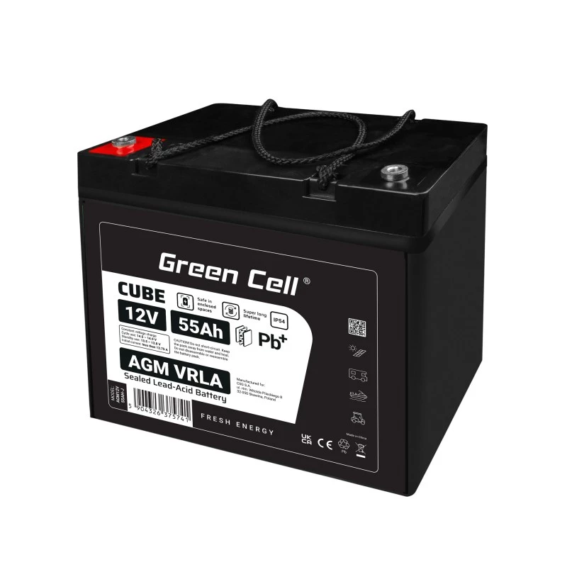 Batería AGM VRLA 12V 55Ah IP54