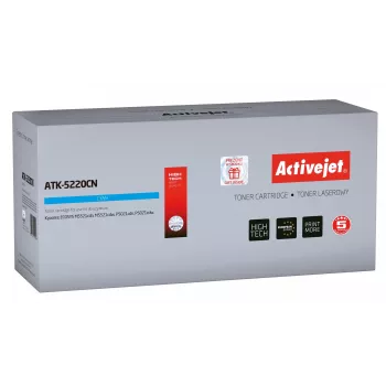 Tóner Activejet ATK-5220CN (sustituto de Kyocera TK-5220C; Supreme; 1200 páginas; cian)