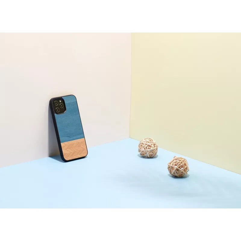 Funda para móvil man and wood para iPhone 12 Pro Max denim negro