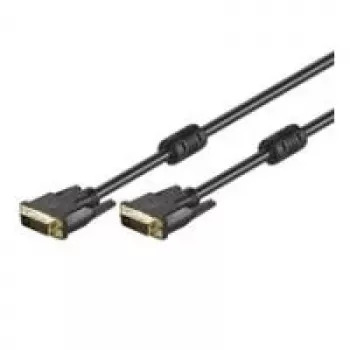 Wentronic Goobay Cable DVI-D FullHD, Dual-Link, negro, 10 m – conector macho DVI-D, Dual-Link (24+1 pines) > conector macho DVI-D, Dual-Link (24+1 pines) (93109)
