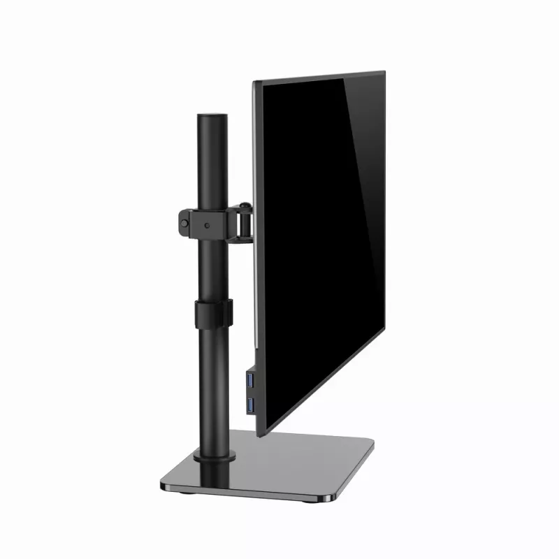 Soporte de sobremesa para monitor GEMBIRD MS-D1ST-03 totalmente articulado para pantallas de 17–32 pulgadas, acero, negro, VESA 75x75–100x100, 9 kg