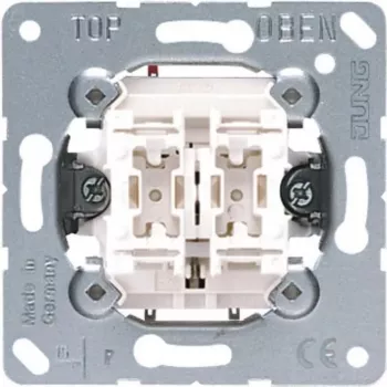 Pulsador JUNG 535 U, 1 polo (1P), 250 V AC, 10 A, cableado, metallic white