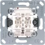 Pulsador JUNG 535 U, 1 polo (1P), 250 V AC, 10 A, cableado, metallic white