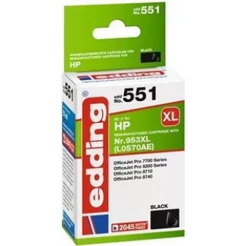Cartucho de tinta Edding EDD-551 1 unidad compatible alto rendimiento (XL) negro (18-551)