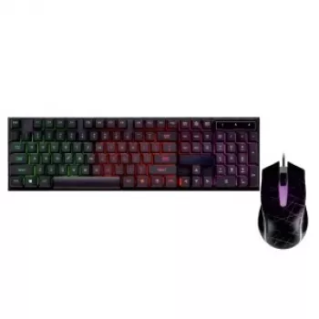 ART AK-50 kit USB de teclado retroiluminado y ratón iluminado, negro