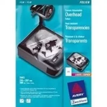 Avery Zweckform 3563 - Transparencia - 5,12 mm - transparente - A4 (210 x 297 mm) - 100 hojas (3563)