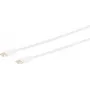 Cable USB S/CONN 14-12051 USB 2.0 1 m USB C blanco