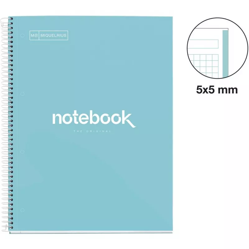 Cuaderno College MIQUELRIUS Emotions 1 cuadriculado DIN A4 con margen interior (A460434)