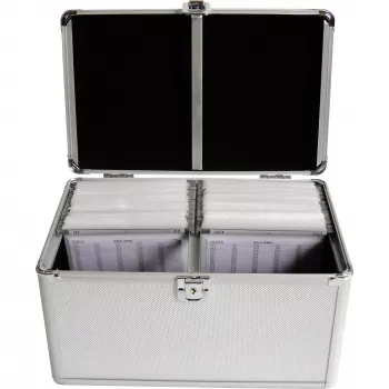 Caja MediaRange BOX75 para 200 discos plateado