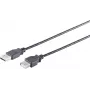 Cable USB-A a USB-A ShiverPeaks 13-24025, USB 2.0, 1 m, negro