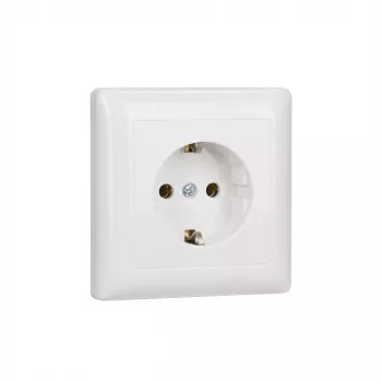 Toma de corriente Schuko Gira 444003 Standard 55 R — placa completa con contacto de protección