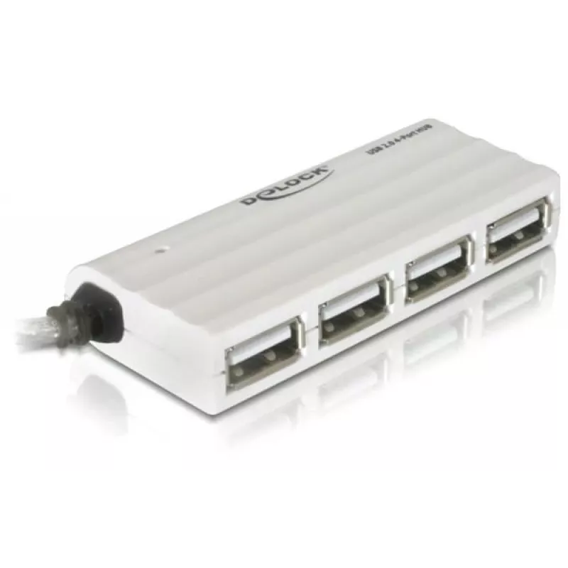 Hub USB DeLOCK 87445 4 puertos externo 480 Mbit/s blanco